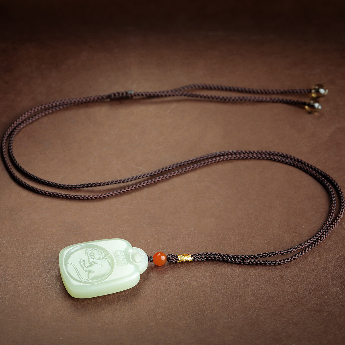 Pale Cyan Hetian Jade Pendant, Auspicious Ruyi & Chinese Zodiac Design, Unisex Jade Ornament