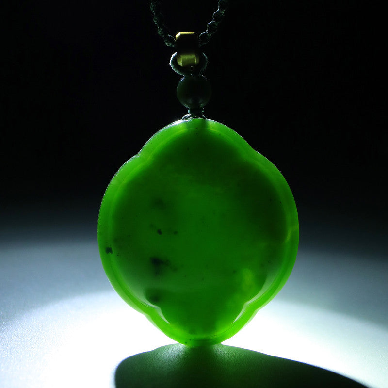 New Chinese Style Hetian Jasper Plain Peace Pendant, Festival Gift