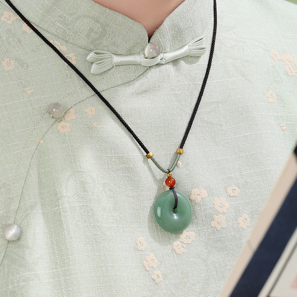 Silky & Mellow | Dongling Jade Plain Long Pendant, Daily Wear Jade Charm
