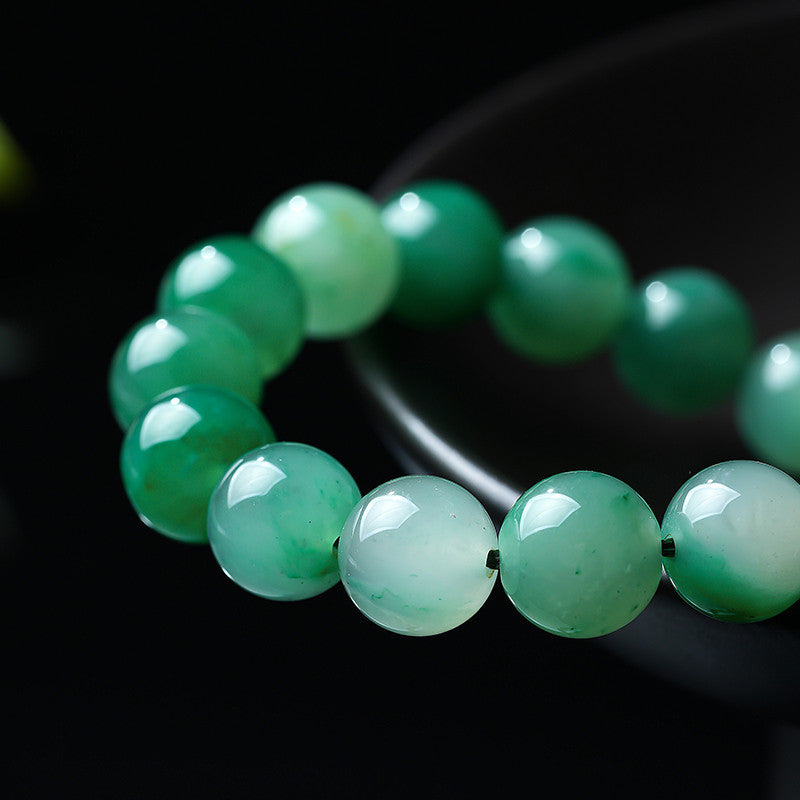 Unisex Translucent Floating Pattern African Jade Bracelet & Pendant, Festival Gift