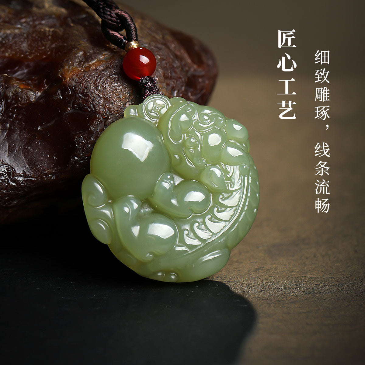 Pale Green Hetian Jade Double-Sided Carved Pixiu Pendant, Unisex Auspicious Beast Jade Charm, With Certificate & Collectible Value