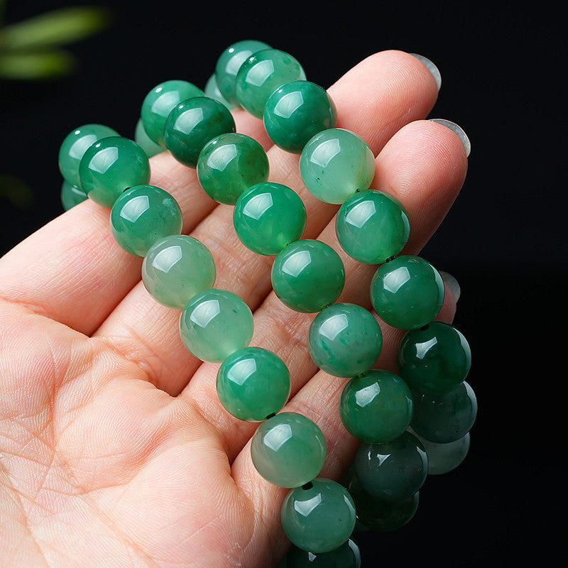 Unisex Translucent Floating Pattern African Jade Bracelet & Pendant, Festival Gift