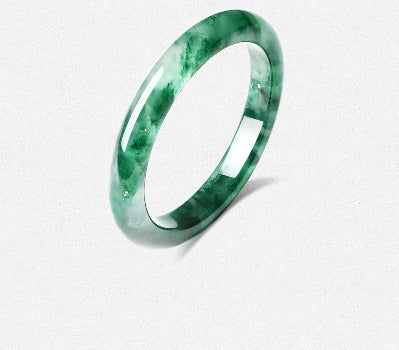 High-Grade Natural Floating Pattern African Jade Bangle, Certified Untreated Fine Jade Jewelry, Premium Birthday Gift for Her / Mom