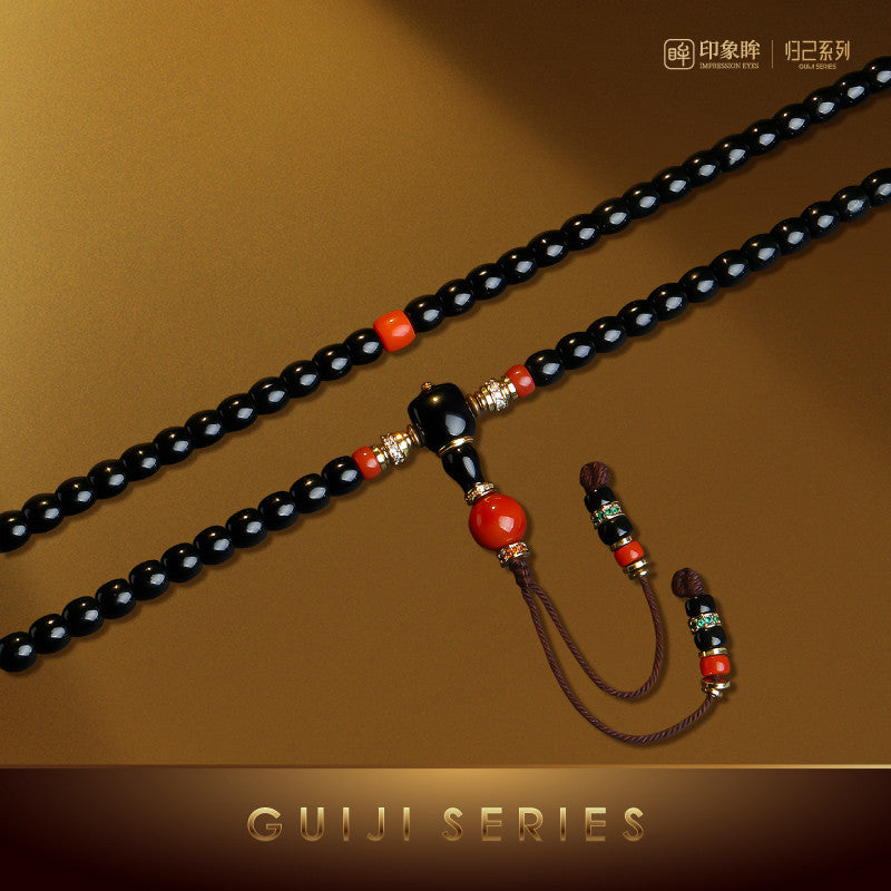 High-quality Black Green Hetian Jade Multi-color Multi-loop Bracelet, Premium Wenwan Bracelet for Men & Women