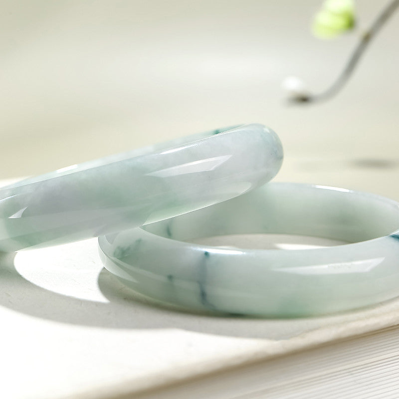 Jadeite Bangle, Women's Jade Bracelet, Ideal Gift for Mom & Girlfriend, Multiple Sizes Available