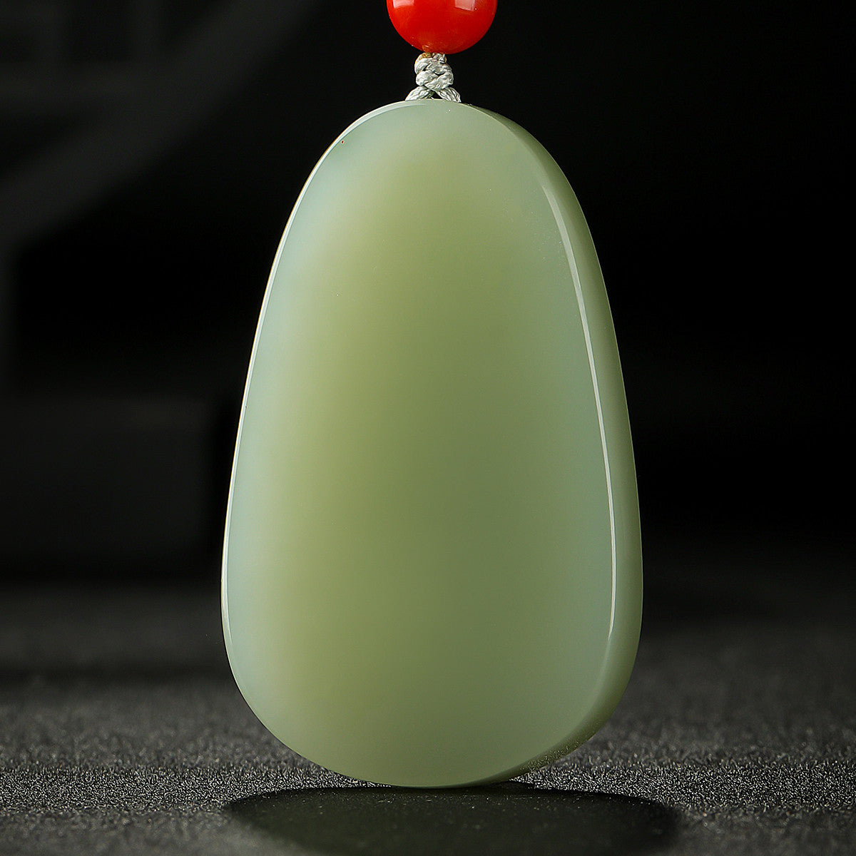 Plain Robe Guanyin Pale Cyan Hetian Jade Pendant for Men