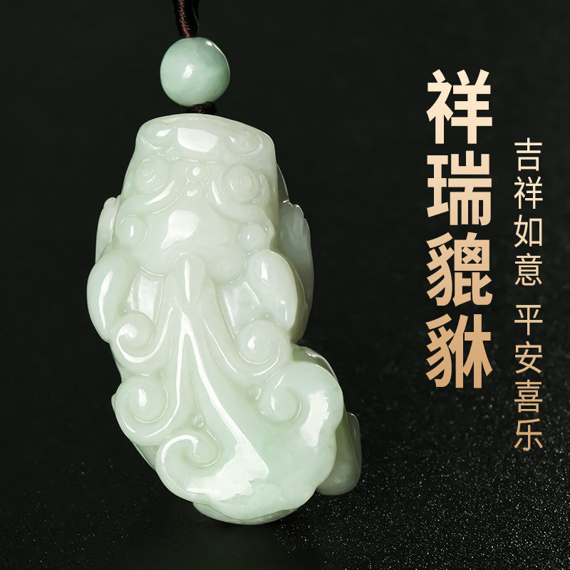 [Unique Piece] One Item One Shot Jadeite Pendant, Unisex Jade Charm, Festival Gift