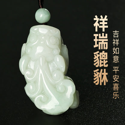 [Unique Piece] One Item One Shot Jadeite Pendant, Unisex Jade Charm, Festival Gift
