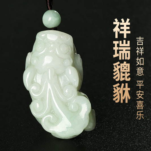 [Unique Piece] One Item One Shot Jadeite Pendant, Unisex Jade Charm, Festival Gift
