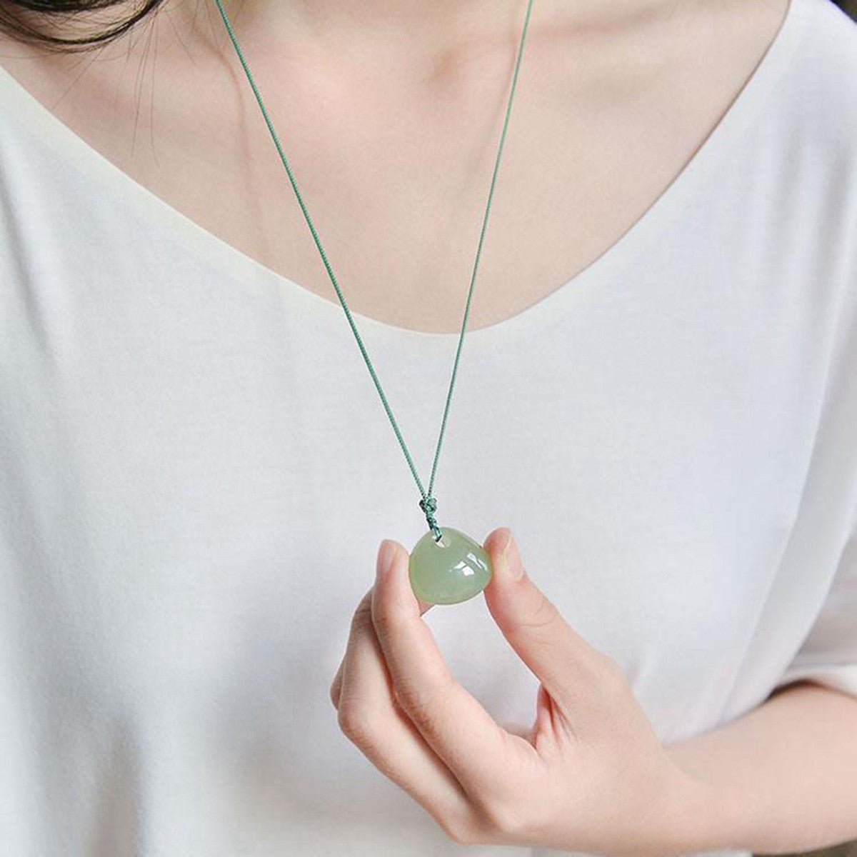 Natural Hetian Green Jade Lock & Fortune Bag Pendant, Jade Ornament with Certificate & Collectible Value