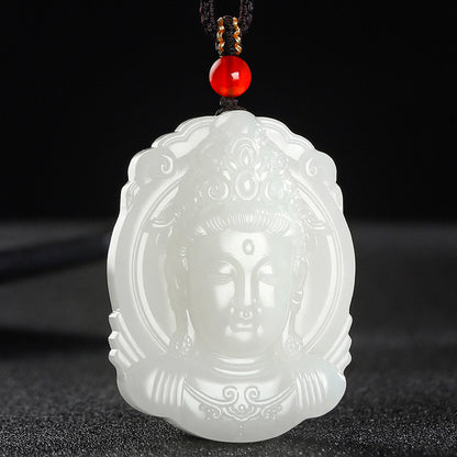 Hetian Jade Tara Guanyin Pendant, Exquisite Jade Amulet, Auspicious Collectible Ornament with Official Certificate