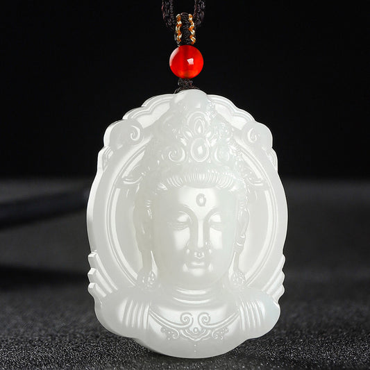 Hetian Jade Tara Guanyin Pendant, Exquisite Jade Amulet, Auspicious Collectible Ornament with Official Certificate