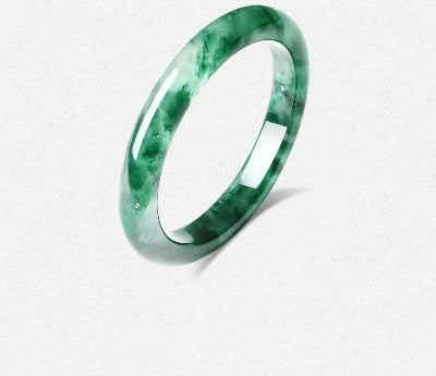 High-Grade Natural Floating Pattern African Jade Bangle, Certified Untreated Fine Jade Jewelry, Premium Birthday Gift for Her / Mom