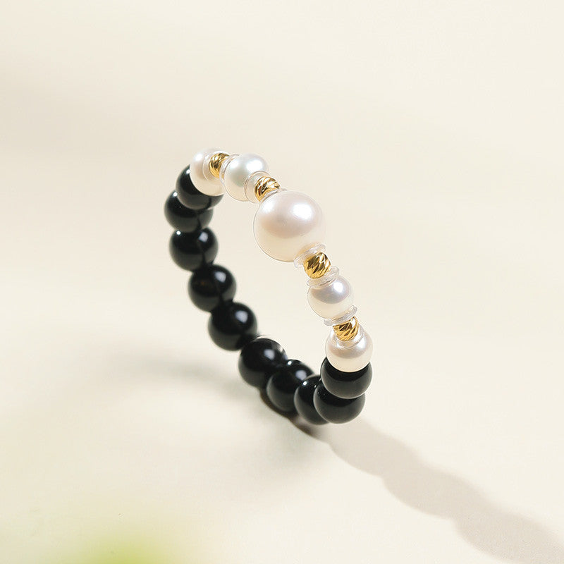 DIY Multi-gem Ring, Small Seed Beads with Jasper, White Jade, Jadeite, Turquoise, Agate, Cinnabar Fashion Adjustable Ring Jewelry