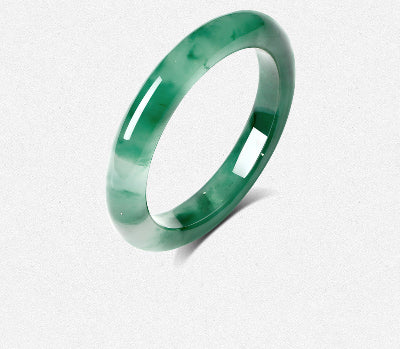High-Grade Natural Floating Pattern African Jade Bangle, Certified Untreated Fine Jade Jewelry, Premium Birthday Gift for Her / Mom