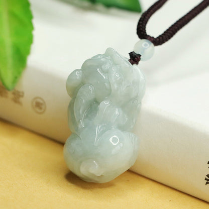 Natural Burmese Jadeite Pixiu Necklace & Bracelet, Couple Style Jade Pendant & Ornament for Men and Women, With Certificate & Collectible Value