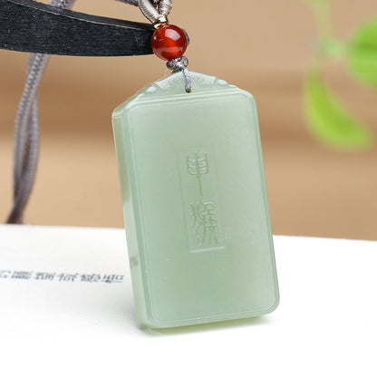 Pale Cyan Hetian Jade Chinese Zodiac Pendant, Twelve Animals Jade Ornaments