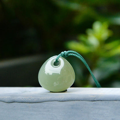 Natural Hetian Green Jade Lock & Fortune Bag Pendant, Jade Ornament with Certificate & Collectible Value