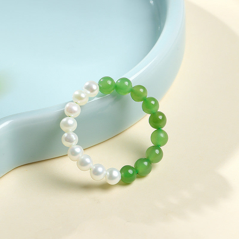 DIY Multi-gem Ring, Small Seed Beads with Jasper, White Jade, Jadeite, Turquoise, Agate, Cinnabar Fashion Adjustable Ring Jewelry