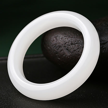 Heirloom-grade Hetian Jade Bangle, White Jade Bracelet, Multiple Sizes, Gift for Her/Mom