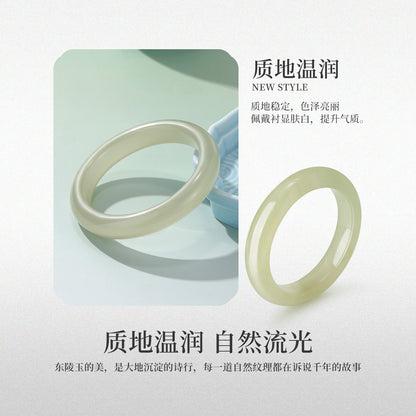 Natural High Transparent Tea Color Aventurine Bangle, Vintage Versatile Quartz Jade Bracelet