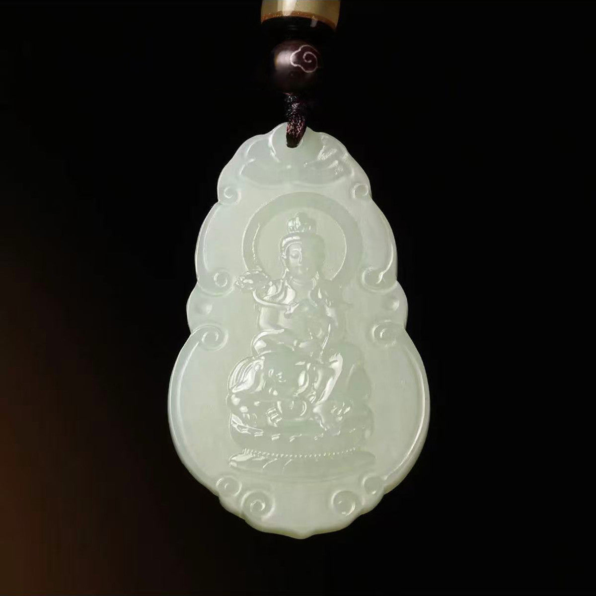 Warm Clear Water Hetian Jade 12 Zodiac Pendant, 8 Guardian Buddha Jade Charm, Premium Gift Choice with Certificate
