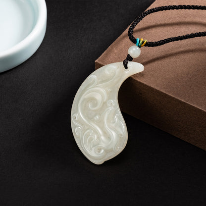 Hetian Jade Dragon & Phoenix Paired Pendants, Couple Jade Charms for Men & Women, With Certificate & Collectible Value