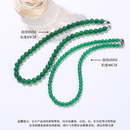 New Arrival New Chinese Style Green Agate & Chalcedony Beaded Necklace, Fashion Women Neck Jewelry