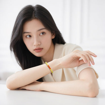 Collection Grade High-oil Yellow Tone Hetian Jade Bracelet, Exquisitely Polished Straight-cut Single-loop Bangle