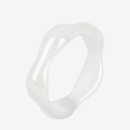 Hetian jade ring for women, made of green jade or nephrite, a jade ornament symbolizing peace and safety, a birthday gift.
