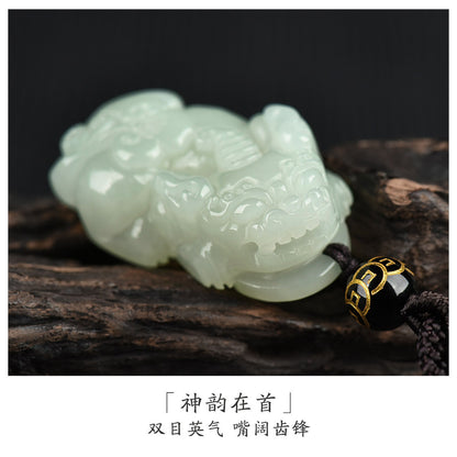 Hetian Jade Pixiu Pendant, Auspicious Pixiu Jade Charm & Plaque, With Certificate & Collectible Value