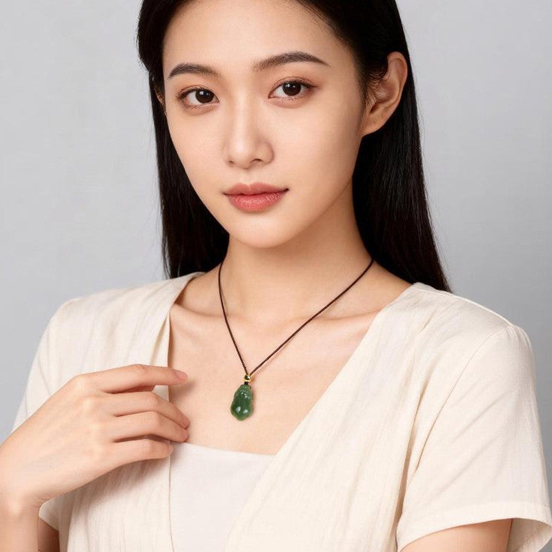Unisex Lake Green Hetian Jade Vivid Pixiu Pendant, Festival Gift