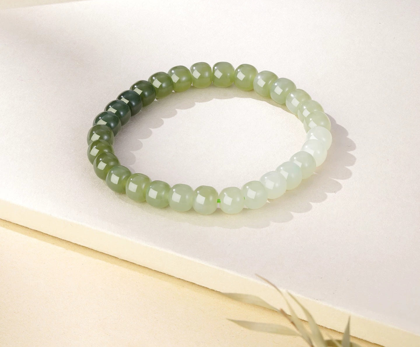 Natural Hetian Jade Couple Bracelet, Gradient Breeze Bangle with Certificate, Birthday & Holiday Gift for Boyfriend