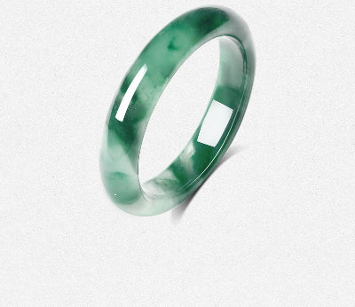High-Grade Natural Floating Pattern African Jade Bangle, Certified Untreated Fine Jade Jewelry, Premium Birthday Gift for Her / Mom