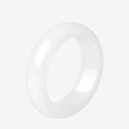 Hetian jade ring for women, made of green jade or nephrite, a jade ornament symbolizing peace and safety, a birthday gift.