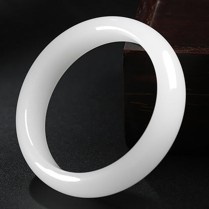 Moist Translucent Golden Silk Jade Bangle, Natural Quartzite Jade Bracelet for Women