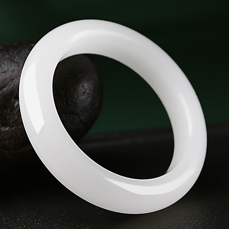 Heirloom-grade Hetian Jade Bangle, White Jade Bracelet, Multiple Sizes, Gift for Her/Mom