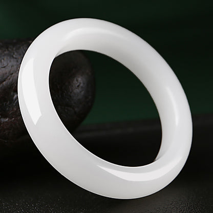 Heirloom-grade Hetian Jade Bangle, White Jade Bracelet, Multiple Sizes, Gift for Her/Mom