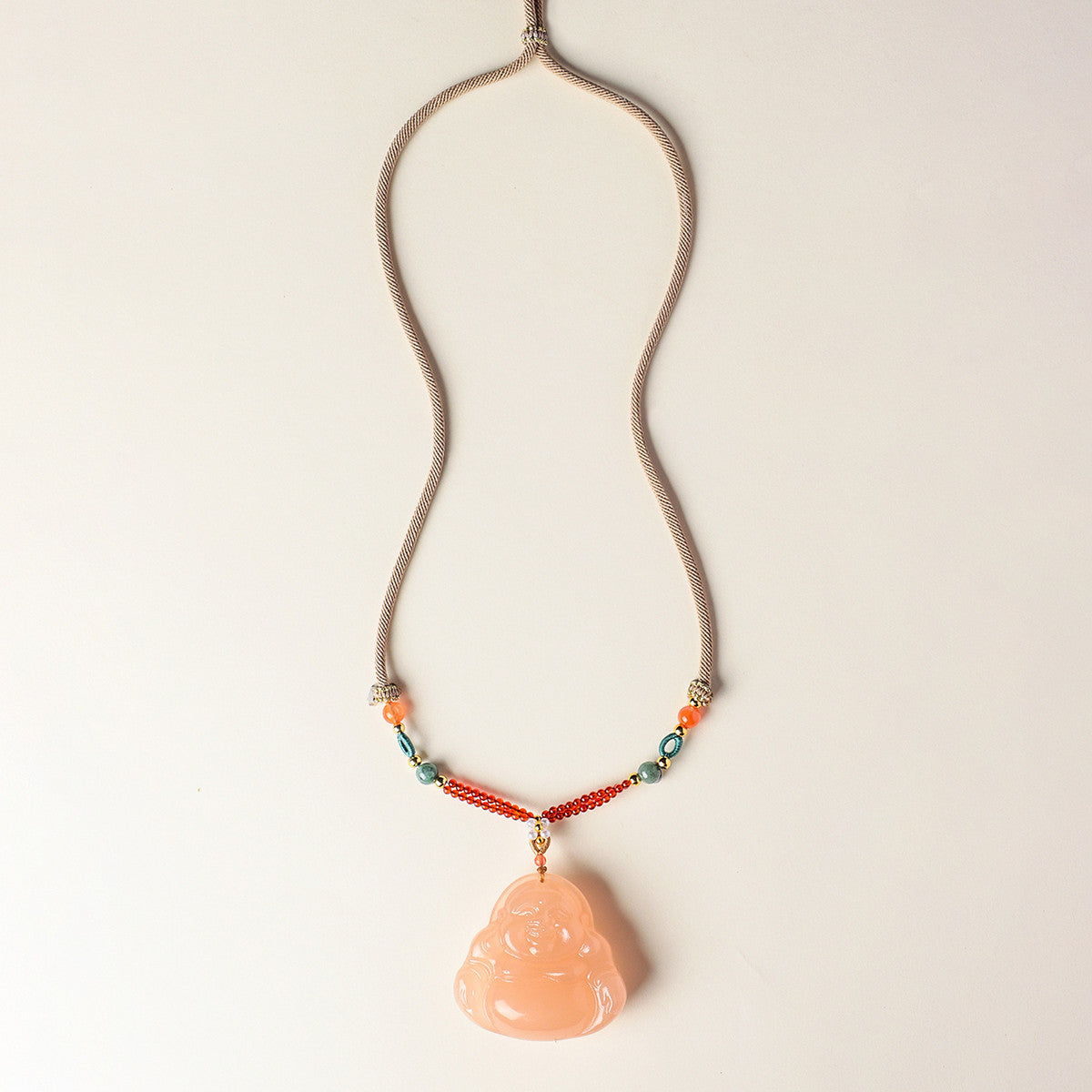 Afghan Jade Double-Sided Buddha Pendant, Traditional Chinese Style Necklace with Agate, Literary Jade Accessory, With Certificate & Collectible Value