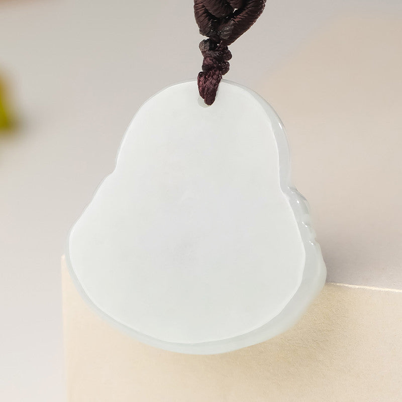 Unisex Jadeite Guanyin & Buddha Pendant