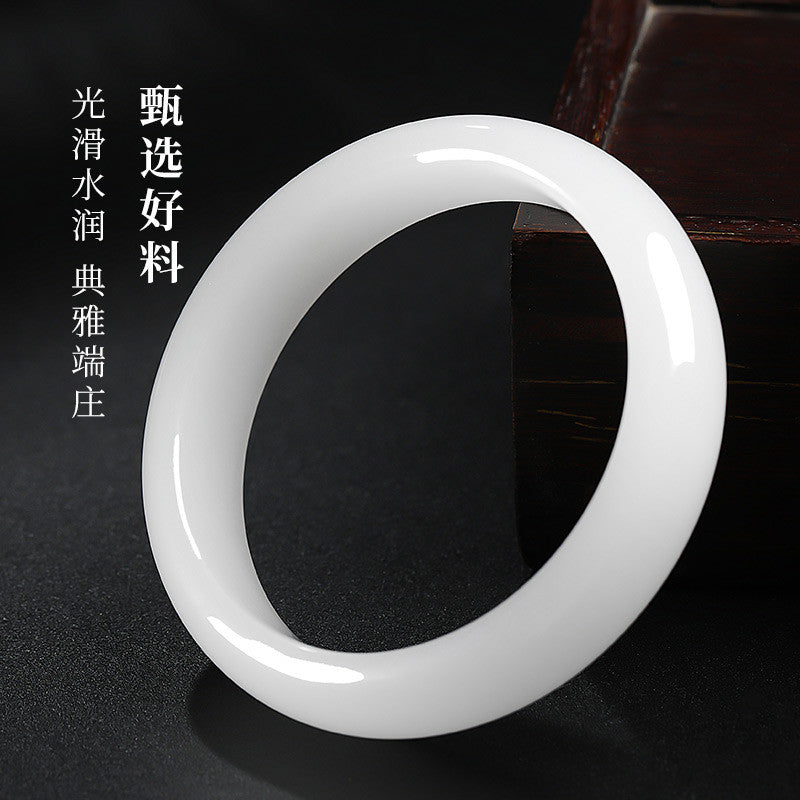 Moist Translucent Golden Silk Jade Bangle, Natural Quartzite Jade Bracelet for Women