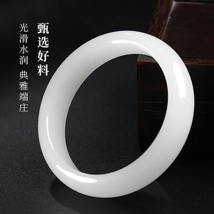 Moist Translucent Golden Silk Jade Bangle, Natural Quartzite Jade Bracelet for Women