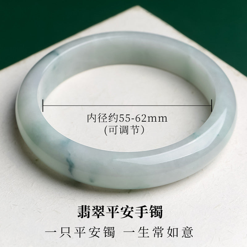 Jadeite Bangle, Women's Jade Bracelet, Ideal Gift for Mom & Girlfriend, Multiple Sizes Available