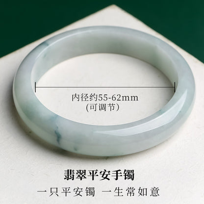 Jadeite Bangle, Women's Jade Bracelet, Ideal Gift for Mom & Girlfriend, Multiple Sizes Available