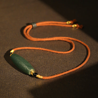 Antique Style Yuheng Hetian Jade Pendant, Unisex Holiday Gift Jade Charm