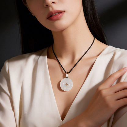 Hetian Jade Pixiu Fortune Plaque & Safety Buckle Pendant, Unisex Jade Charm for Peace & Joy, Holiday Gift with Certificate & Collectible Value