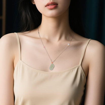 Light Green Hetian Jade Pixiu Pendant, Unisex Mythical Beast Jade Pendant for Men & Women