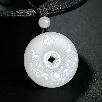 Hetian Jade Pixiu Fortune Plaque & Safety Buckle Pendant, Unisex Jade Charm for Peace & Joy, Holiday Gift with Certificate & Collectible Value