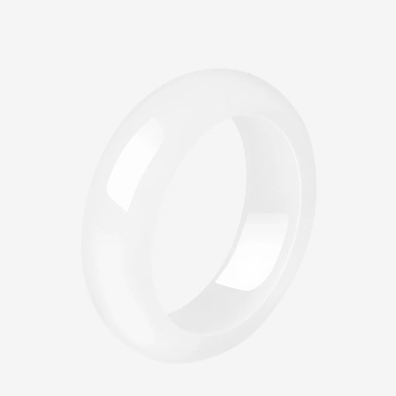 Hetian jade ring for women, made of green jade or nephrite, a jade ornament symbolizing peace and safety, a birthday gift.