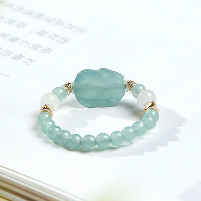 DIY Multi-gem Ring, Small Seed Beads with Jasper, White Jade, Jadeite, Turquoise, Agate, Cinnabar Fashion Adjustable Ring Jewelry